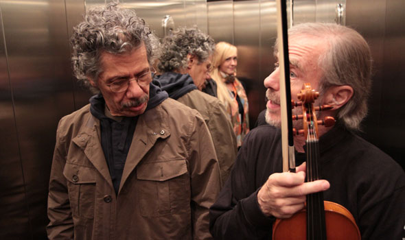 Chick and Jean-Luc before the show in Gent